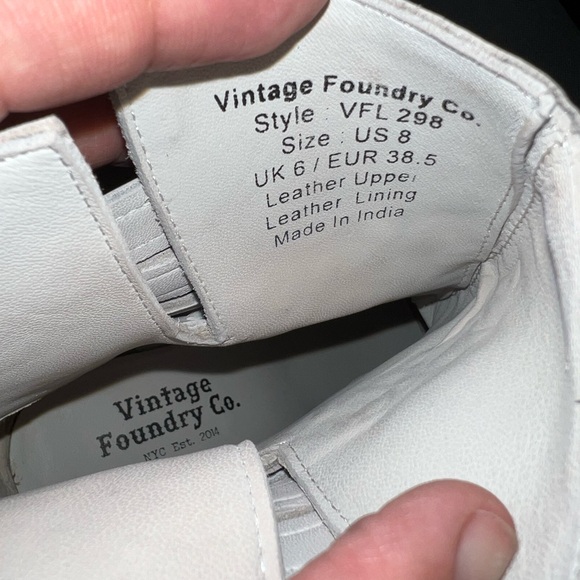 Vintage Foundry Co Lexi Open Toe Leather Bootie Size 8 - Picture 7 of 12